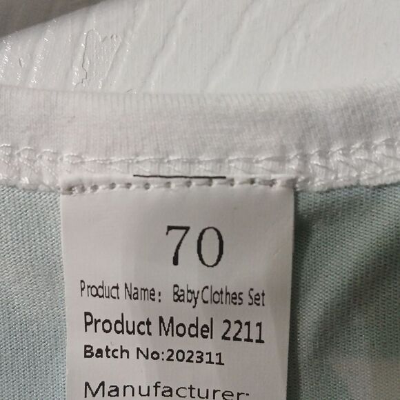 St Patrick's Day footed pajama onsie outfit Sz 70 NWOT 6-12 months - Picture 4 of 5